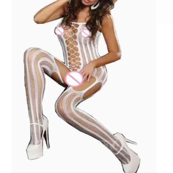 Бодистокинг сексуальный белый женский - размер универсальный (бюст 80-105см, бедра 90-104см) Киев