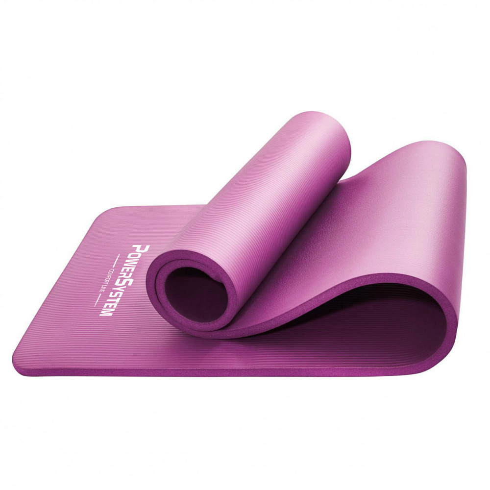 Килимок для йоги та фітнесу Power System PS-4017 NBR Fitness Yoga Mat Plus Pink (180х61х1) Кам'янське - фото 3
