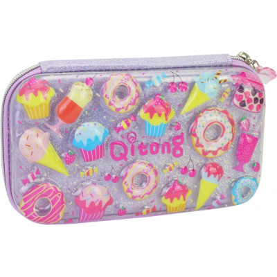 Пенал Cool For School с тиснением 1 отделение Пурпурный (QT-5781-Blue) Винница - изображение 1