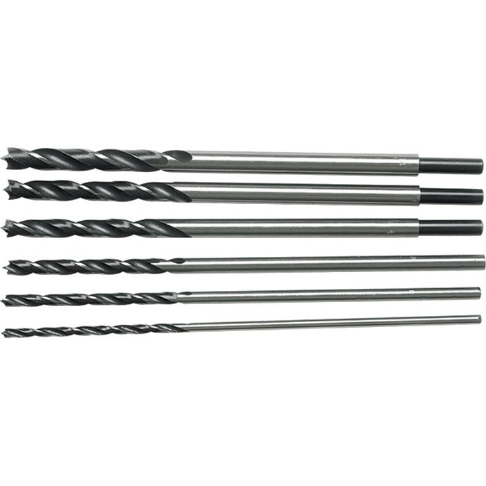 Набор сверл по дереву, 6-8-10-12-13-14 мм, L 300 мм, 6 шт, цилиндрический хвостовик Sparta Полтава - изображение 1
