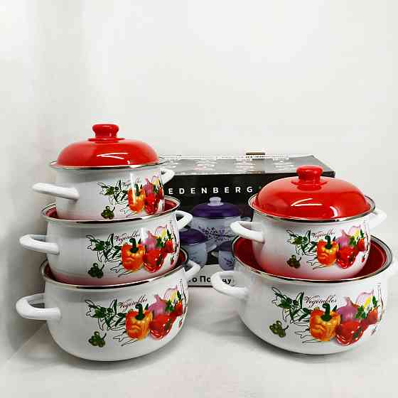 Фирменные наборы кастрюль, Красивый набор кастрюль с антипригарным покрытием, Набор посуды для дома PT-37 Львов