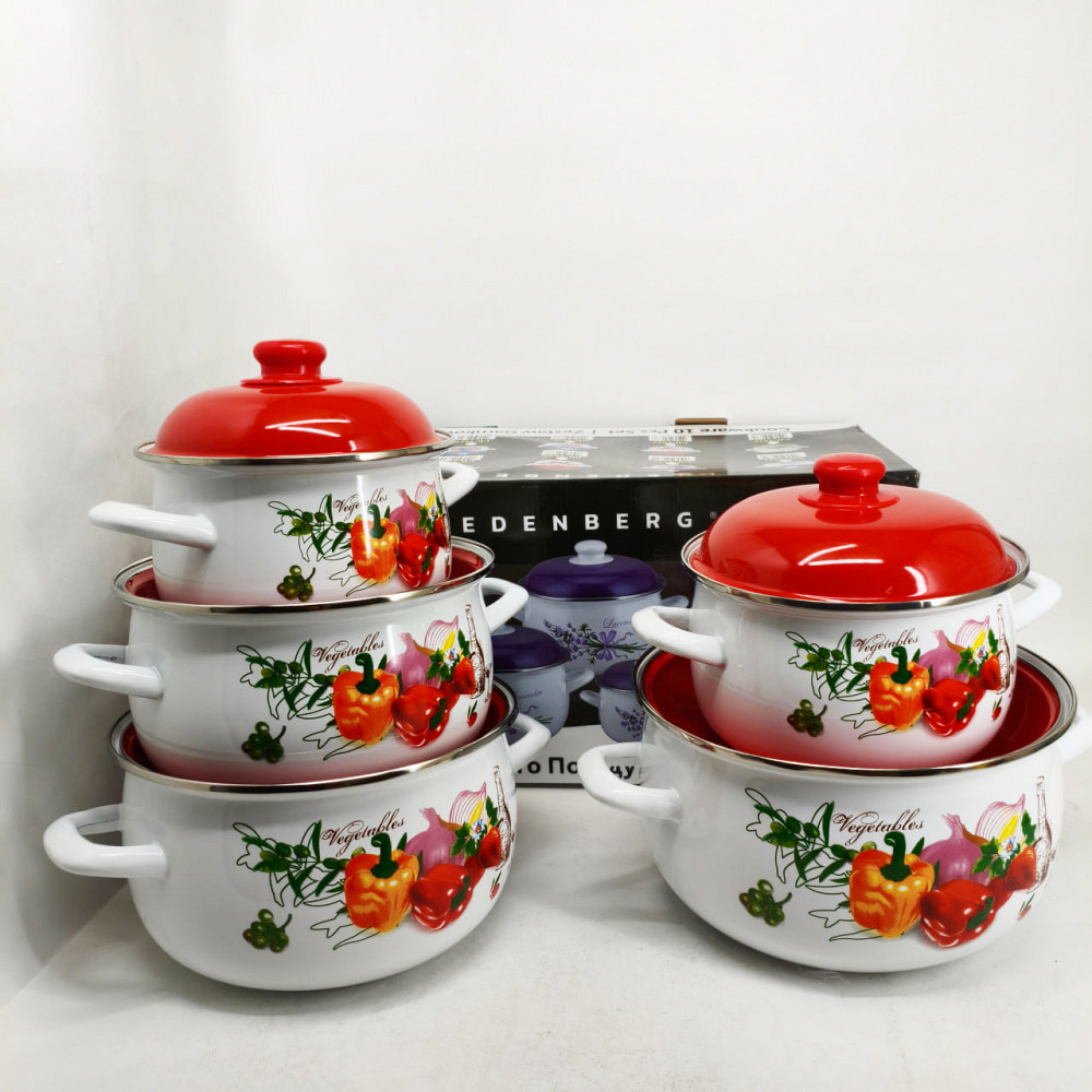 Фирменные наборы кастрюль, Красивый набор кастрюль с антипригарным покрытием, Набор посуды для дома PT-37 Львов - изображение 2