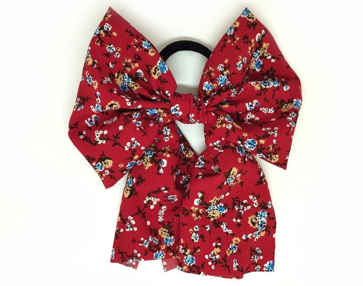 Твіллі бант на гумці червоний Київ - фото 1