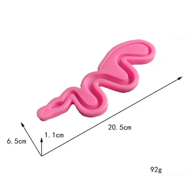 Молд силиконовый Змея 205 на 65 мм розовый Киев - изображение 2