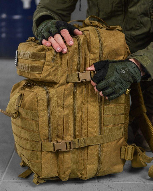Рюкзак тактический кайот 45л 800D Silver Knight USA  ВТ6388 Одесса - изображение 9