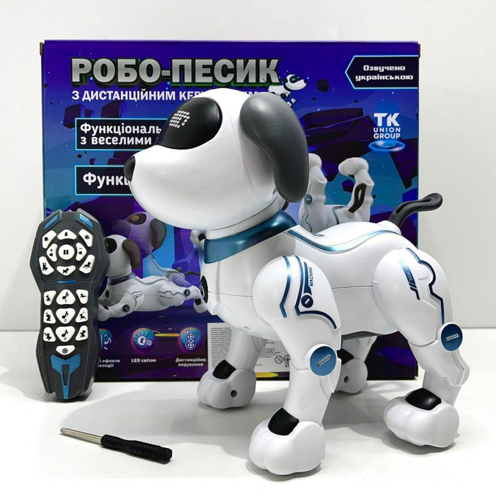 Собачка на радіокеруванні TK Group звуки казки пісні рус мова мелодії світло виконує команди Білий (ТК-1230) Чернигов - изображение 4