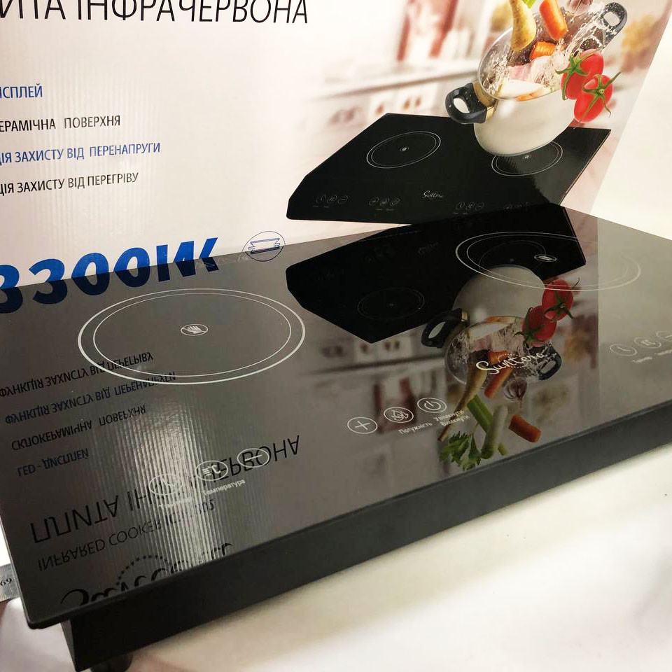 Настольная индукционная электрическая плита для кухни Suntera, Качественная настольная электроплита MW-19 Львов - изображение 1