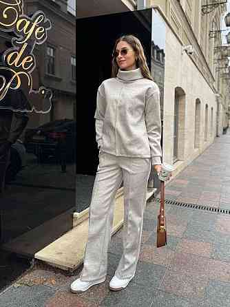 Жіночий стильний костюм-двійка Ангора-кашемір Сірий, 46/48 Одеса