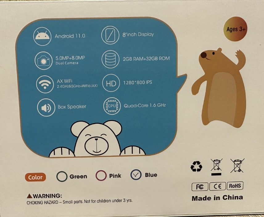 Дитячий планшет 8 дюймів, weelikeit Android 11 Київ - фото 6