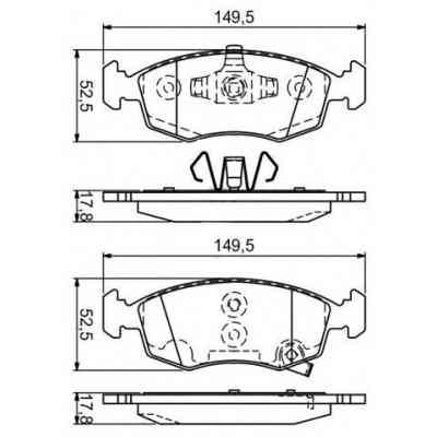 Тормозные колодки Bosch 0 986 494 537 Винница