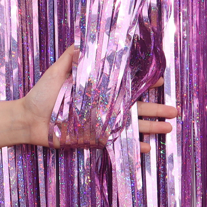 Дощик для фотозони довгий з голограмою 4 м на 1 м рожевий Київ - фото 7