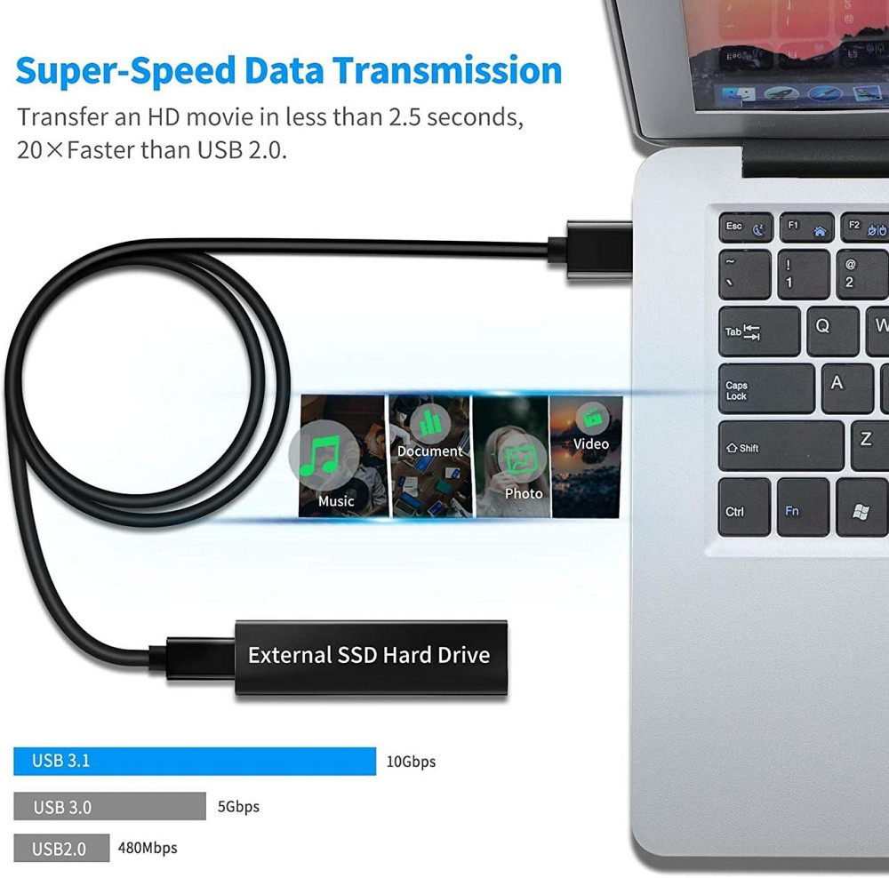 Кабель PremiumCord USB 3.2 Gen 2 A→C черный 0.5 м SuperSpeed 10 Gbit/s 60W (20V/3A) для зарядки и передачи Киев - изображение 4