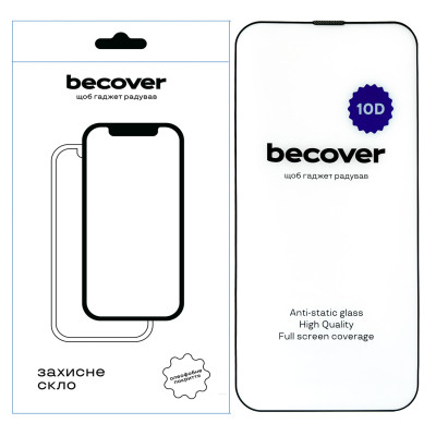 Скло захисне BeCover Apple iPhone 13 Pro Max 10D Black (711515) Вінниця - фото 1