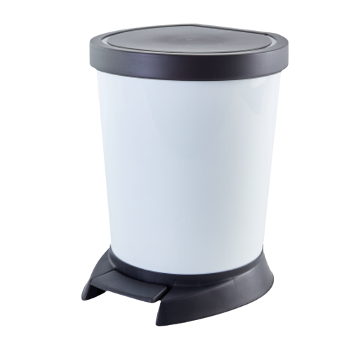 Відро для сміття 18л з педаллю пластик білий Алеана Житомир - изображение 2