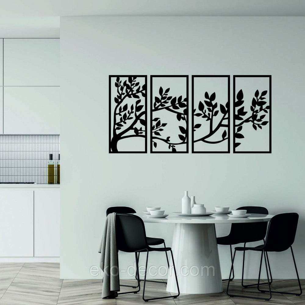 Декоративне настінне Панно «Весна», Декор на стіну 110*228 см, Чорний Київ - фото 10