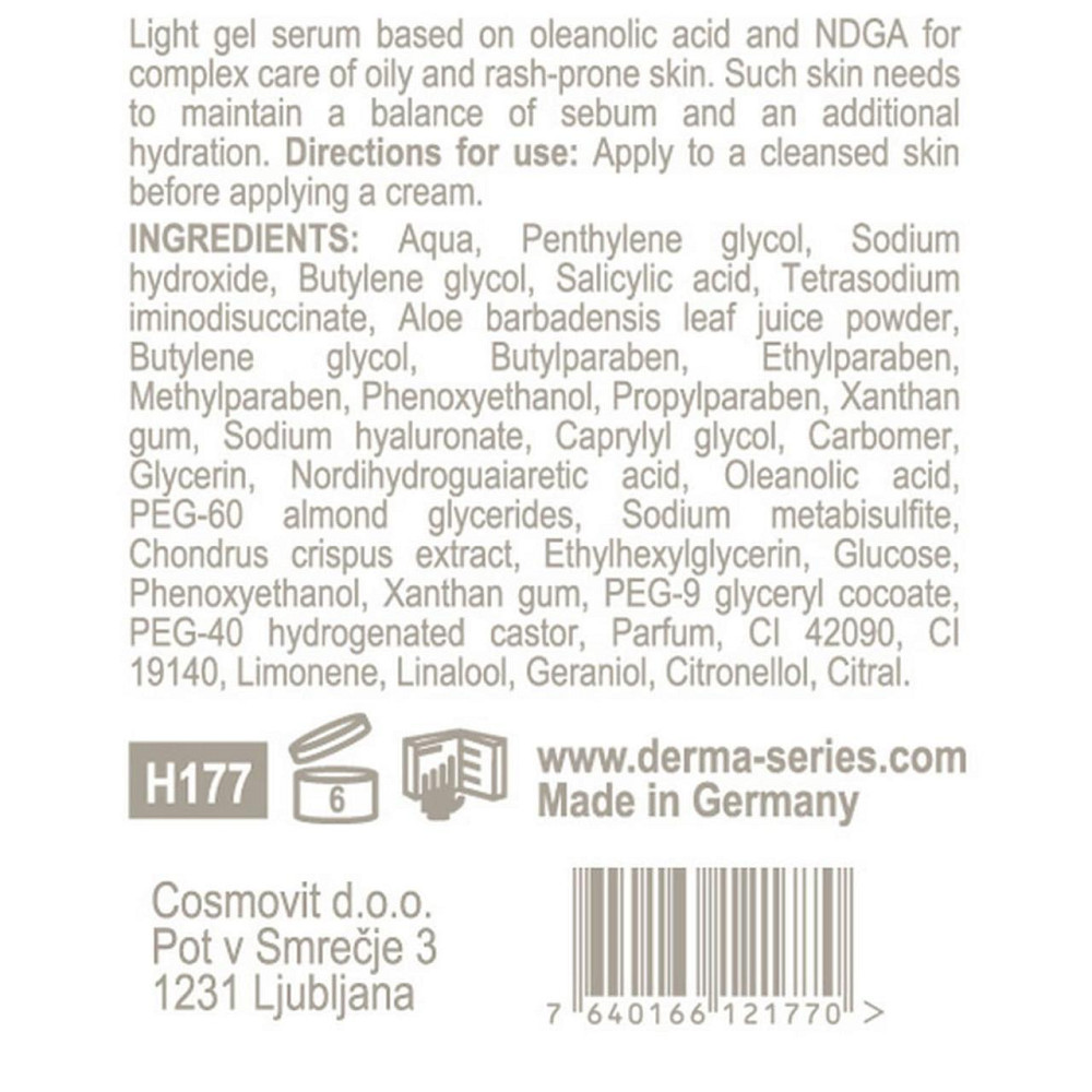 Сыворотка контролирующая жирность кожи TOTAL OIL-CONTROL SERUM DERMA SERIES 30 мл Днепр - изображение 5