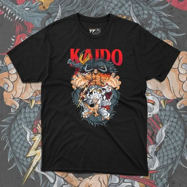 Футболка мужская с принтом Ван Пис Луффі і Кайдо 2 Размер 48 Anime0161 Днепр - изображение 1