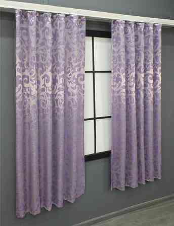 Комплект коротких штор VR-Textil Жаккард Вензель № 295ш Сиреневый 130х170 см 2 шт (35-0198) Киев