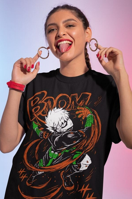 Футболка аниме Моя геройская академия оверсайз (S/M/L) Черний AnimeJ1022 Днепр - изображение 2