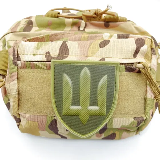 Патч / шеврон тризуб ЗСУ загальновійськовий олива Запоріжжя
