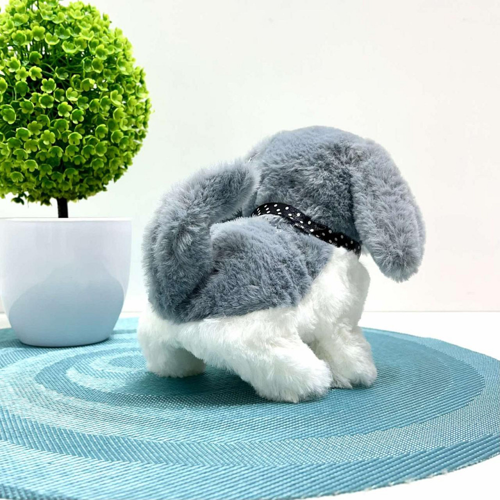 Собачка інтерактивна ходить гавкає ворушить хвостиком головою Біла із сірим (688-122A) Чернігів - фото 3