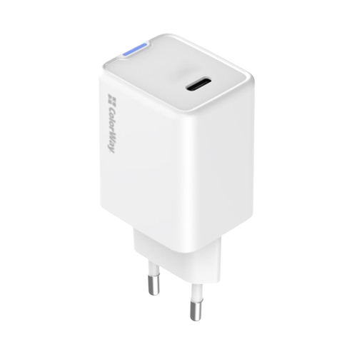Зарядний пристрій мережевий Type-C PD 45W білий GaN Mini ColorWay Житомир