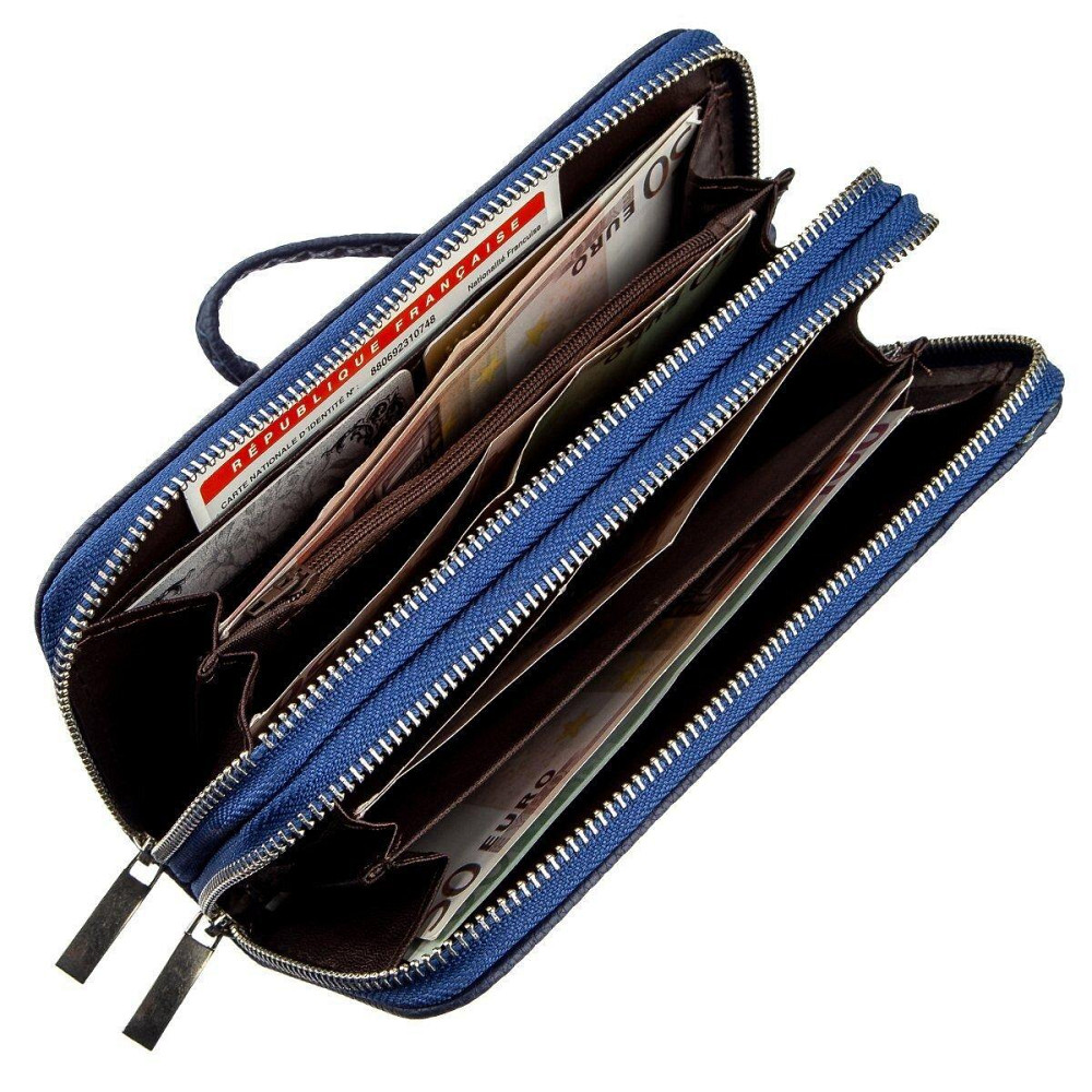 Кошелек женский из зернистой экокожи KIVI 19046 Синий Киев - изображение 5