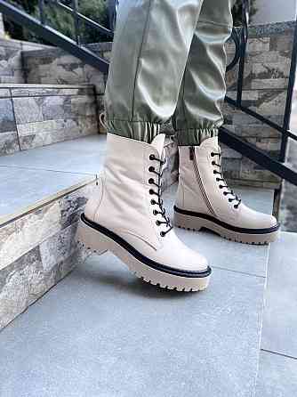 Черевики жіночі M.KRAFT бежеві натуральна шкіра висота 16см підошва 3/5см (A22) (4286) 37р.39р. Коломыя