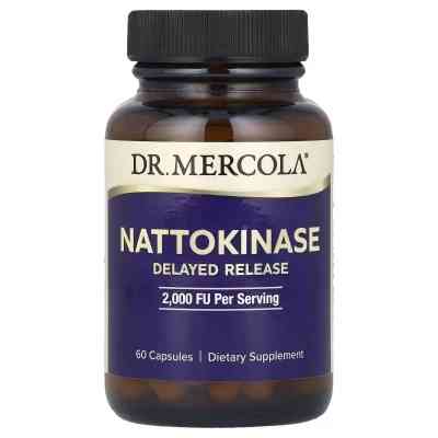 Вітамін Dr. Mercola Наттокіназа, 2000 FU, Nattokinase, 60 капсул (MCL-21414) Вінниця