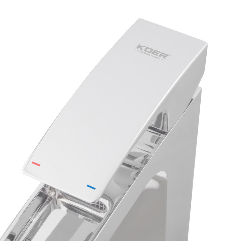 Высокий смеситель для умывальника Koer KB-15007-01 с водопадным изливом, хром (KR3448) Харьков - изображение 3