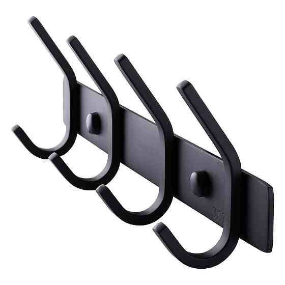 Планка з  гачками Globus Lux BQ9435-4 чорна матова SUS304 Луцк