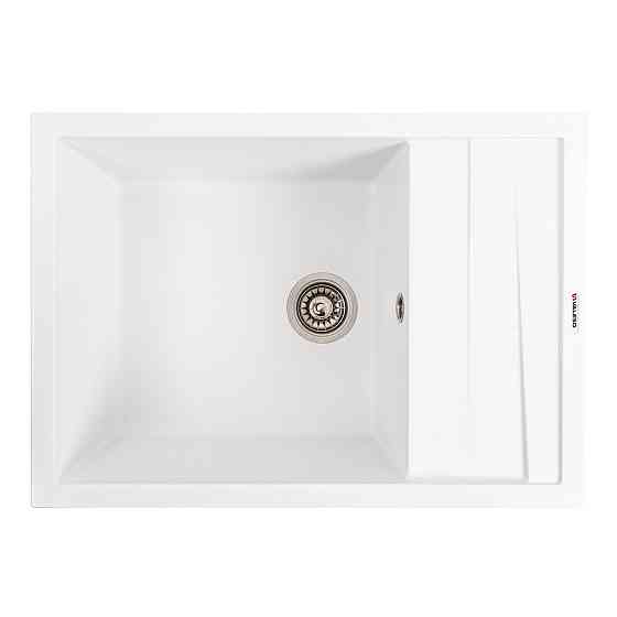 Кухонна мийка гранітна матова 7050 CASCADA VALESO білосніжний Коломыя