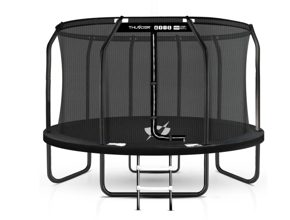 Батут THUNDER INSIDE ELITE з внутрішньою сіткою 14 футів 427 см чорний Київ - фото 1