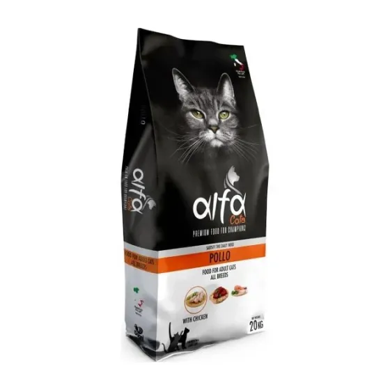 Сухой корм ALFA CAT Pollo для взрослых котов с курицей для профилактики образования комков шерсти 20кг Винница
