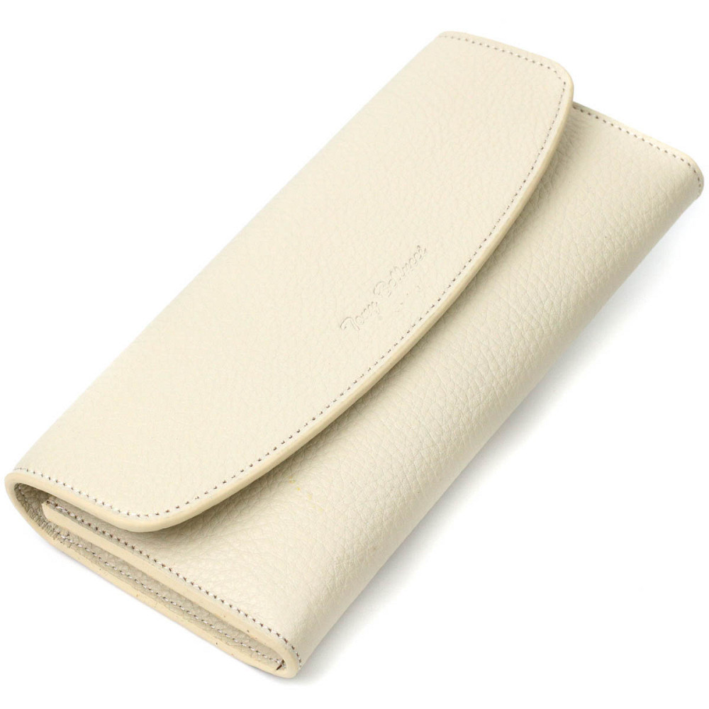 Цікавий жіночий гаманець з монетницею на блискавці з натуральної шкіри Tony Bellucci 21965 Молочний Київ - фото 1