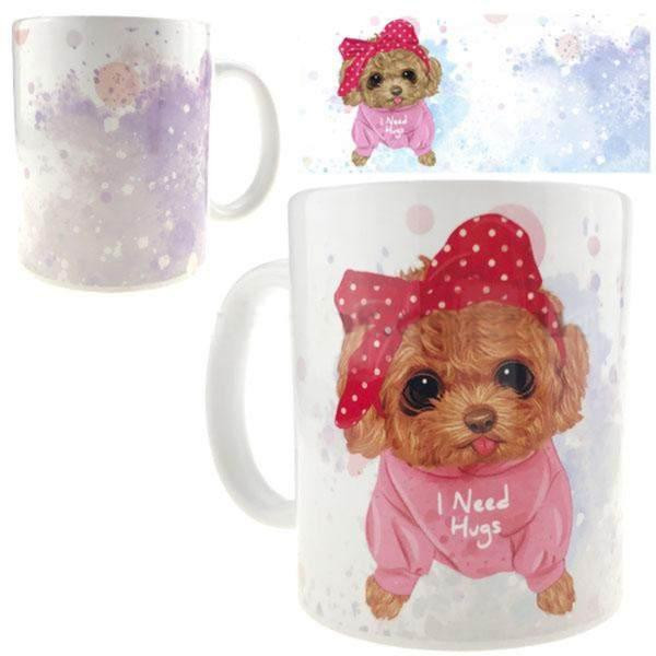 Кухоль сувенір для дівчини Собачка йорік з бантом Київ - фото 1