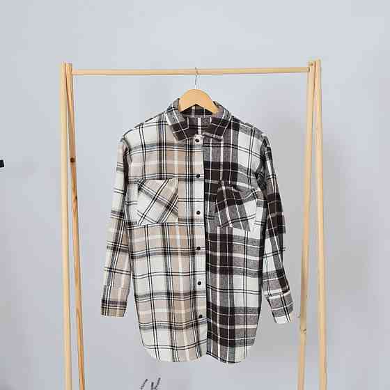 Дитяча тепла  сорочка унісекс  в бежеву клітинку (ціна вказана за 1шт) Кам'янець-Подільський