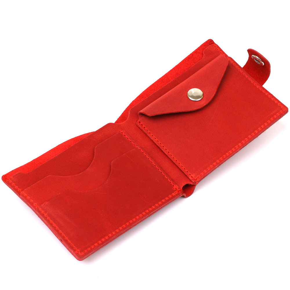 Женское винтажное кожаное портмоне Shvigel 16434 Красный Киев - изображение 7