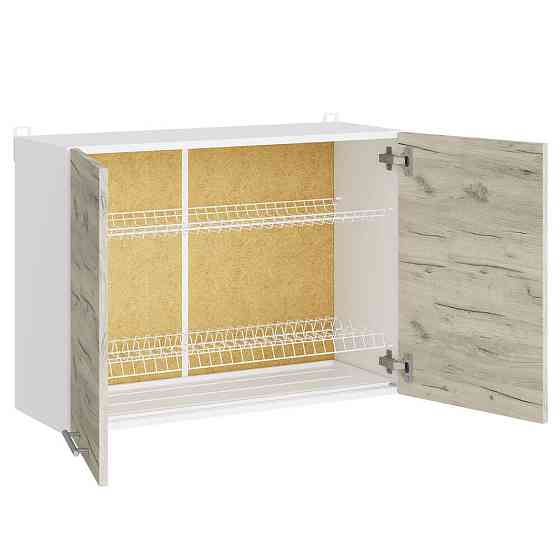 Кухонний модуль з сушаркою для посуду Еверест Еко 800 дуб крафт білий/білий 80х30х58 см (DTM-071006) Дніпро