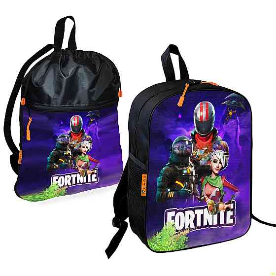 Шкільний рюкзак дитячий Fortnite + Сумка для взуття спортивної форми рюкзак-мішок хлопчикові (01858) Київ