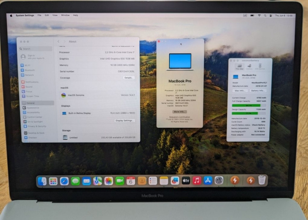 Ноутбук MacBook Pro (2018) 15" , i7 (6 Ядер ) , 16/256Gb. Київ - фото 2