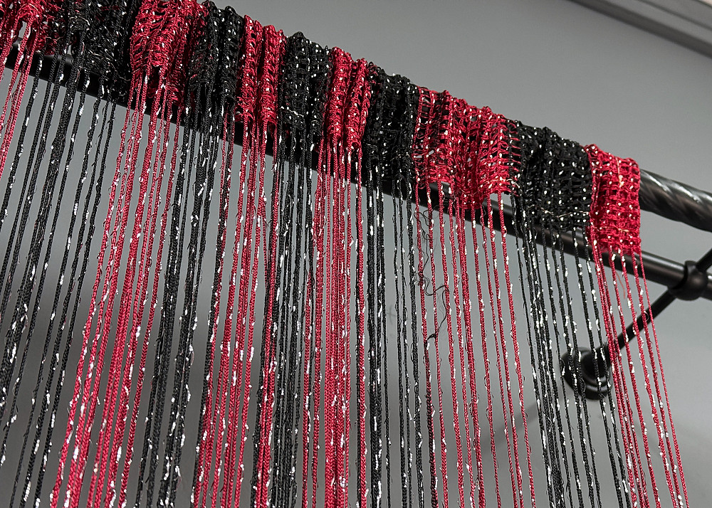 Штори-нитки "Кісея" з люрексом Бордовий з чорним 300х300см 1 шт (61-084) Київ - фото 7