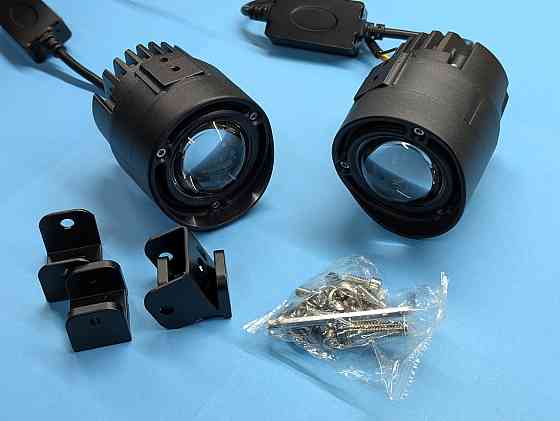 Протитуманны фари універсальні ПТФ бі-лед кругла круглі додаткові фари туманки Bi-LED Fog Lights линза Харків