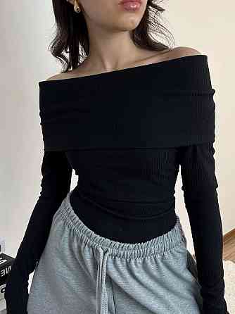 Женская романтичная кофточка с отворотом турецкий рубчик мустанг 42/44, Черный Одесса