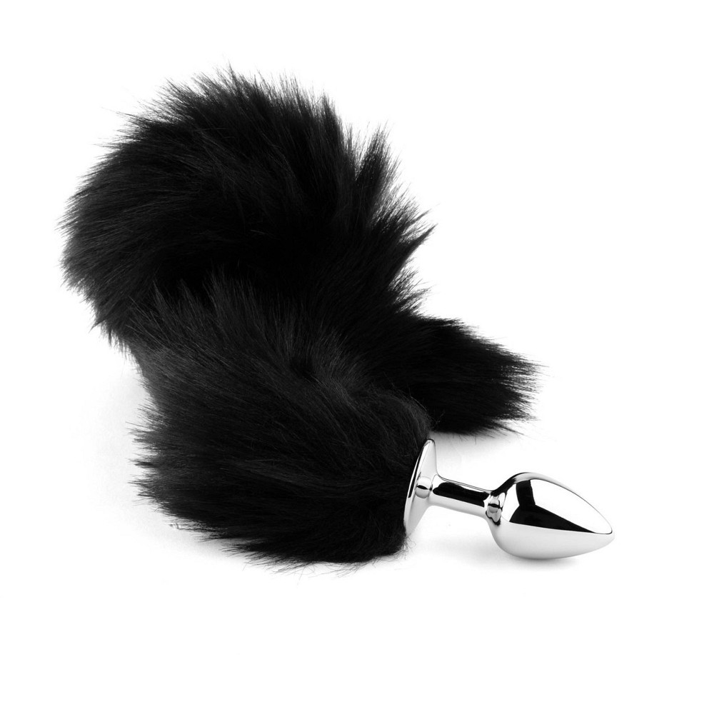 Анальная пробка Plug-Fox TAIL-Black XL Sex Aura Киев - изображение 2