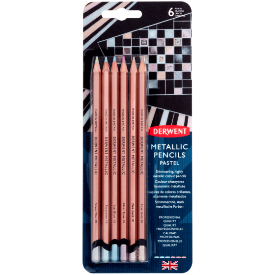 Набор цветных карандашей Metallic PASTEL 6кол блистер Derwent Киев