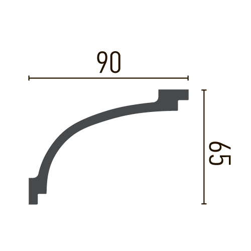 Карниз полиуретановый гладкий Gaudi Décor P 893 Днепр