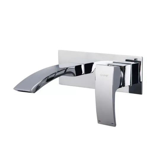 Змішувач для умивальника настінний GAPPO G1007-2, хром Київ