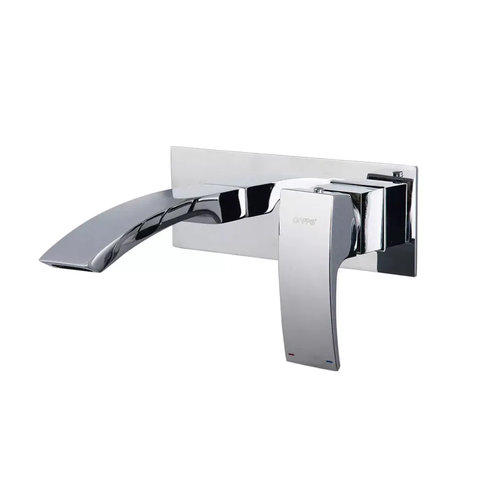 Змішувач для умивальника настінний GAPPO G1007-2, хром Київ - фото 1