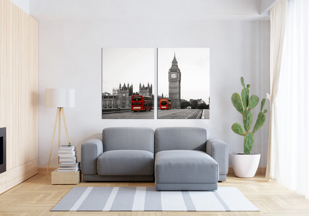Модульная картина в гостиную / спальню Лондон TLV-2_024 90x132  см Киев - изображение 3